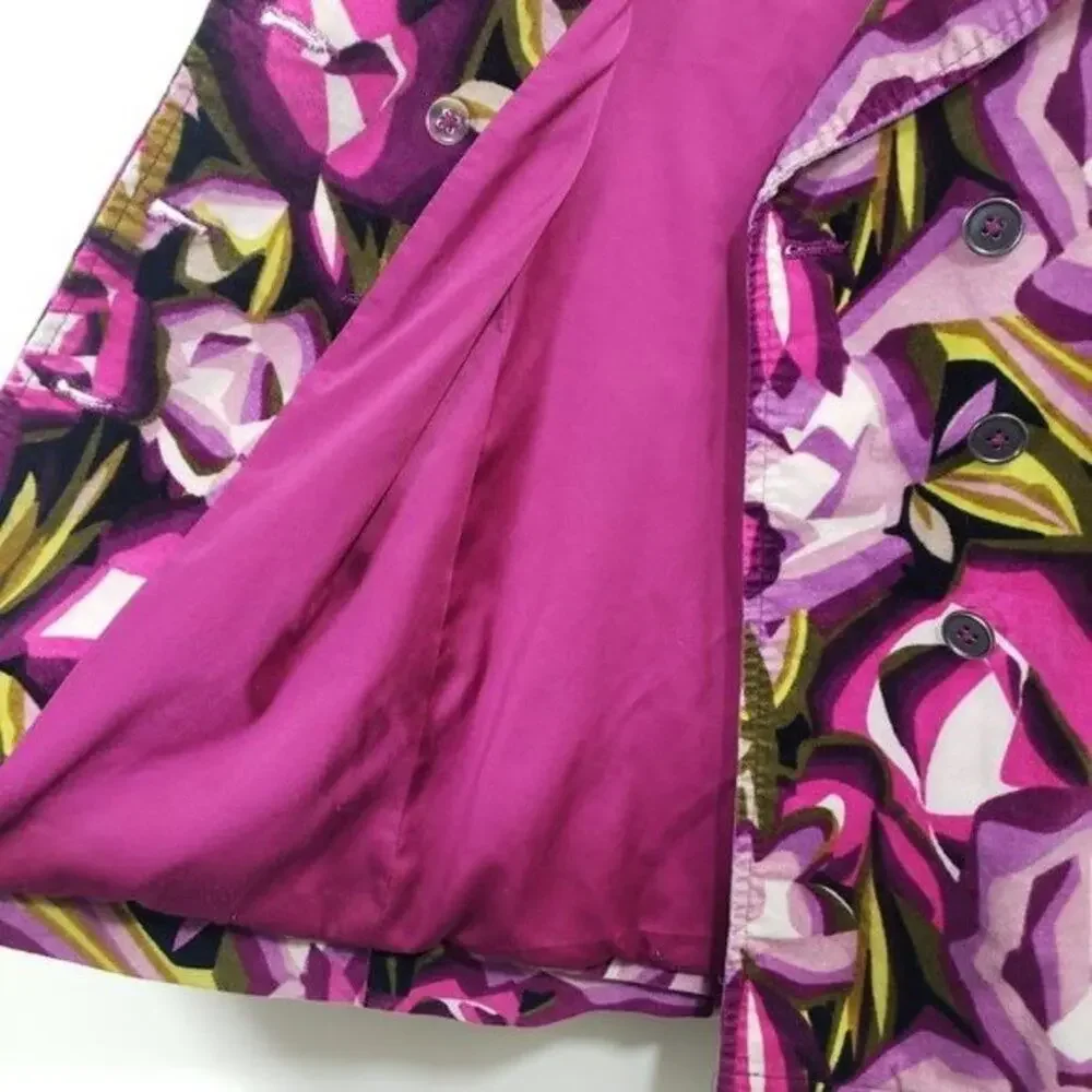 Missoni for Target floral trench velvet feel double breasted‎ coat girls 2T - 3T